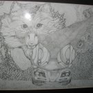 Fantasy Framed Pen & Ink