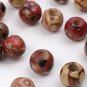 Patterned Wood bead Cuff Bracelet