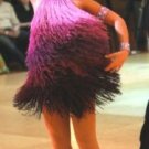 Purple Ombre Fringe Competition Latin Dress