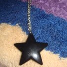 Black star long necklace