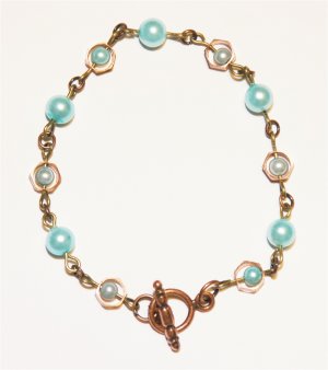 Copper & Pearl Bracelet