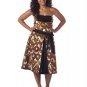 Printed Stretch Belted Dress