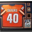 CHICAGO BEARS GALE SAYERS SIGNED FRAMED JERSEY