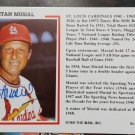 Stan Musial Signed Autographed 3x5 Stat Card St Louis Cardinals HOF Cards