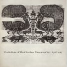 The Bulletin of The Cleveland Museum of Art Dutch Crucifixion Miniature Textiles1963 Softcover