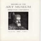 Record of The Art Museum Princeton University No. 2  Volume XXII 1963 Leandro Bassano Softcover Book