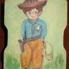 Two Old Rustic Western Plaques