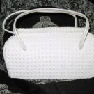 Woven Plastic White Purse
