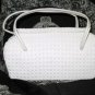 Woven Plastic White Purse