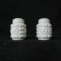 White Ceramic Salt and Pepper Shaker Set