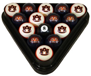 Auburn - Collegiate Licensed Billiard Ball Set