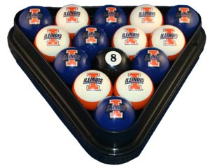 Illinois - Collegiate Licensed Billiard Ball Set