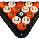 Miami  - Collegiate Licensed Billiard Ball Set