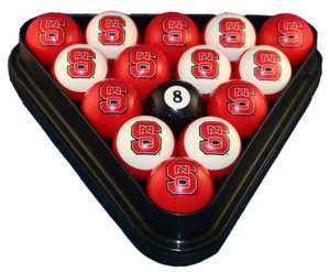 North Carolina State - Collegiate Licensed Billiard Ball Set