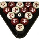 Texas A & M  Aggies - Collegiate Licensed Billiard Ball Set