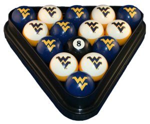 West Virginia - Collegiate Licensed Billiard Ball Set