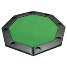 Padded Octagon Folding Poker Table Top w/ Cup Holders