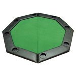 Padded Octagon Folding Poker Table Top w/ Cup Holders
