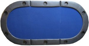Padded Texas Hold'em Folding Table Top - Blue
