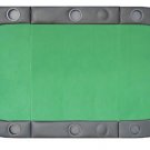 Padded Texas Hold'em Folding Poker Table Top w/ Cup Holders - Green