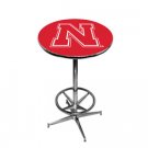 Nebraska - Collegiate Pub Table w/ Foot Ring Base