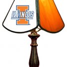 Illionois - Collegiate Licensed Stained Glass 8.5" Table Lamps