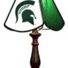 Collegiate Licensed Stained Glass 8.5" Table Lamps - Michigan State