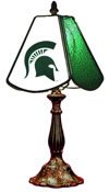 Collegiate Licensed Stained Glass 8.5" Table Lamps - Michigan State