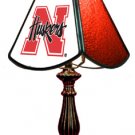 Nebraska - Collegiate Licensed Stained Glass 8.5" Table Lamps