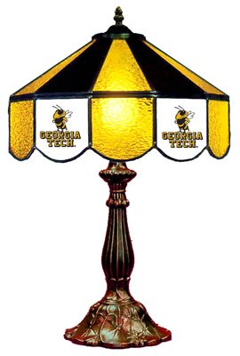 Georgia Tech - Collegiate Licensed Stained Glass 14 &acirc;�� Table Lamps