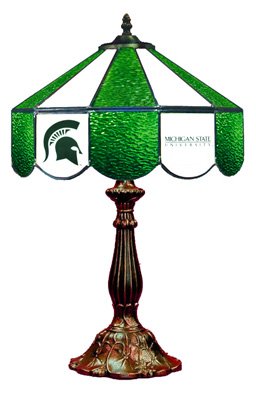 Michigan State - Collegiate Licensed Stained Glass 14 &acirc;�� Table Lamps