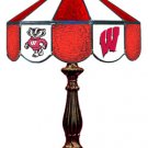 Wisconsin - Collegiate Licensed Stained Glass 14 “ Table Lamps