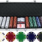 13.5g 500pc Triple Striped Clay Poker Chip Set