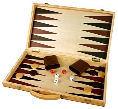 deluxe wooden 3-in-1 chess, backgammon & checker set