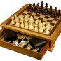 Wooden Chess, Checkers, Backgammon and Chinese Checkers 4-in-1 Set