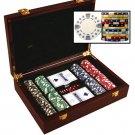Diamond-Suited ABS Composite 11.5 gram chip set in customizable wooden picture frame case