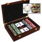 Diamond-Suited ABS Composite 11.5 gram chip set in customizable wooden picture frame case