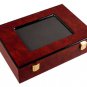 Diamond-Suited ABS Composite 11.5 gram chip set in customizable wooden picture frame case