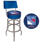 NY Rangers - NHL Padded Bar Stool with Back