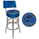 St Louis Blues - NHL Padded Bar Stool with Back