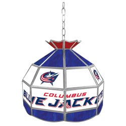 Blue Jackets - NHL Stained Glass Tiffany Lamp - 16 inch diameter
