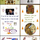 Weekday Cards set of seven