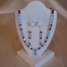Crystal Necklace and earings