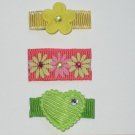 Red Yellow Green Bling Baby Snap Clips for Newborn/Infant/Toddlers - Buy 4 Items Get 1 FREE