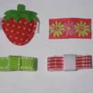Strawberry Fields - Baby Snap Hair Clips for Newborn/Infant - Buy 4 Items Get 1 FREE