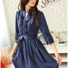 Korean Victorian Style Blue Dress