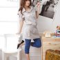 Japan Safari Style Gray Cotton Top