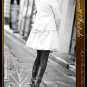 HOT ITEM~ Korean White Fur Wool-Blend Dress Coat