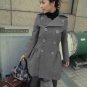 HOT ITEM~  Korean Gray Double Breast Dress Coat