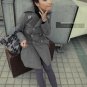 HOT ITEM~  Korean Gray Double Breast Dress Coat